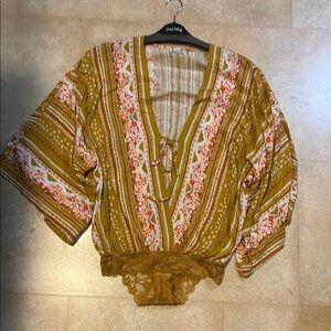 Bohemian Mustard Blouse